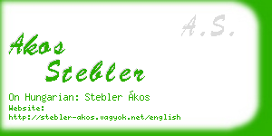akos stebler business card